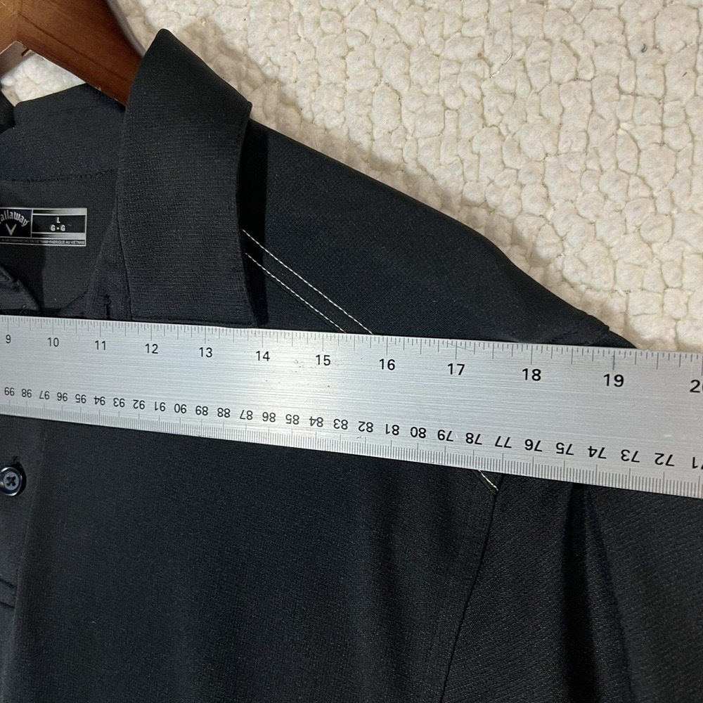 Callaway Golf Polo Men's L Black Pebble Beach Logo Athleisure Casual Lightweight - Picture 15 of 15